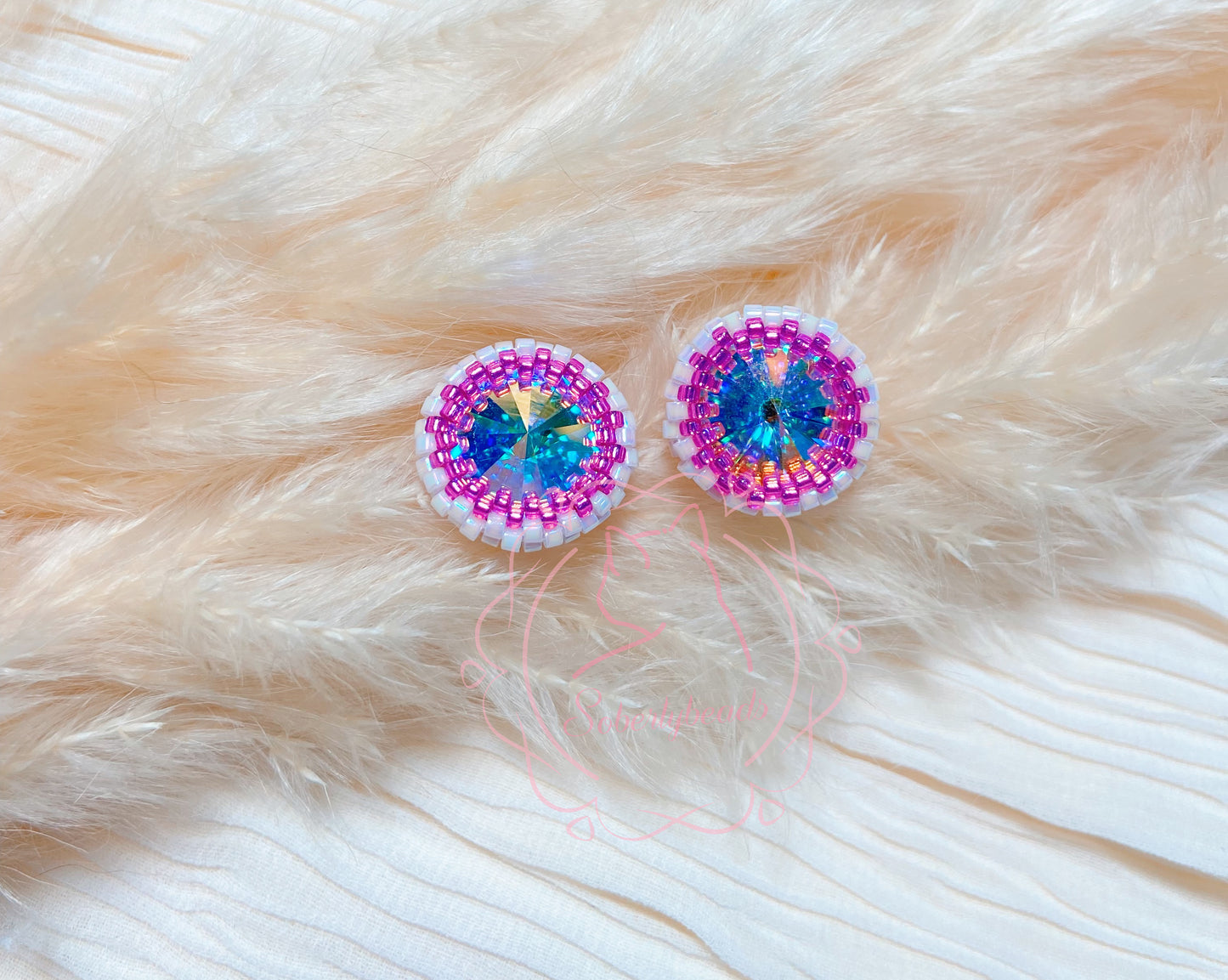 Cats Eyes - 12mm AB Crystal series